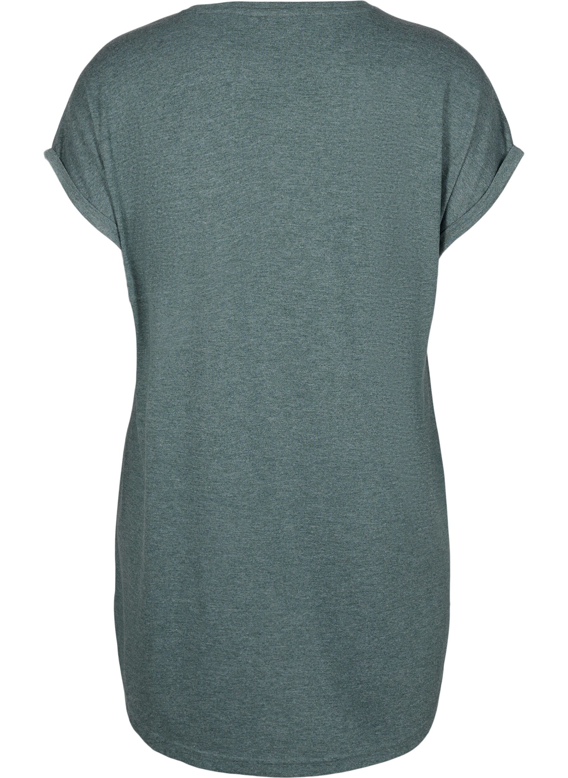 Zizzi Kort&auml;rmat nattlinne med texttryck, , Packshot image number 1