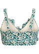 Bikinitopp med blommigt tryck och volangdetaljer, Gr&ouml;n, Packshot image number 1