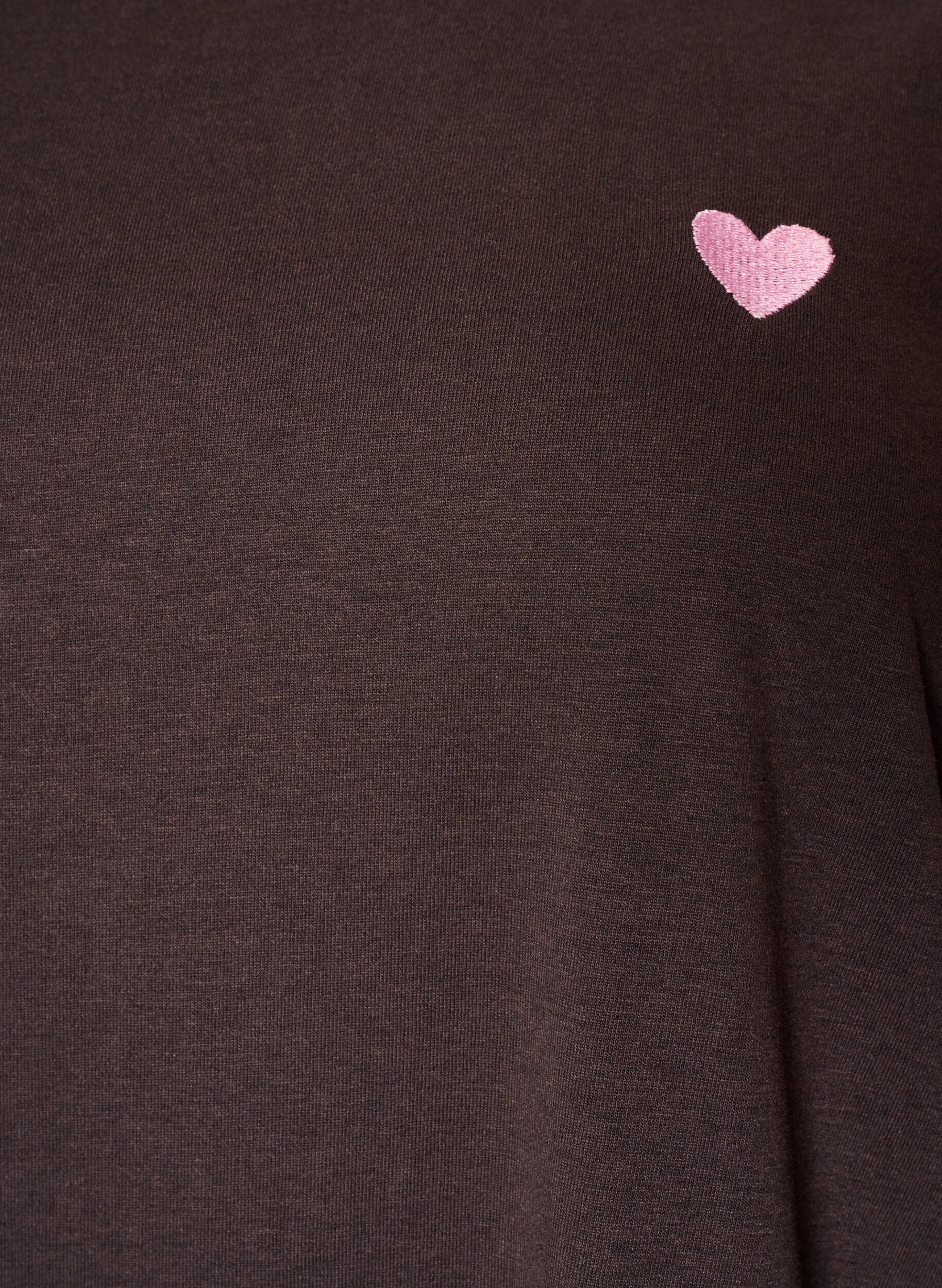 ZizziT-shirt med tryck, Brun, Packshot image number 2