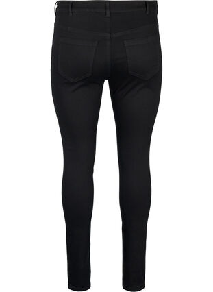 Högmidjade Amy-jeans med strassstenar, Black, Packshot image number 1