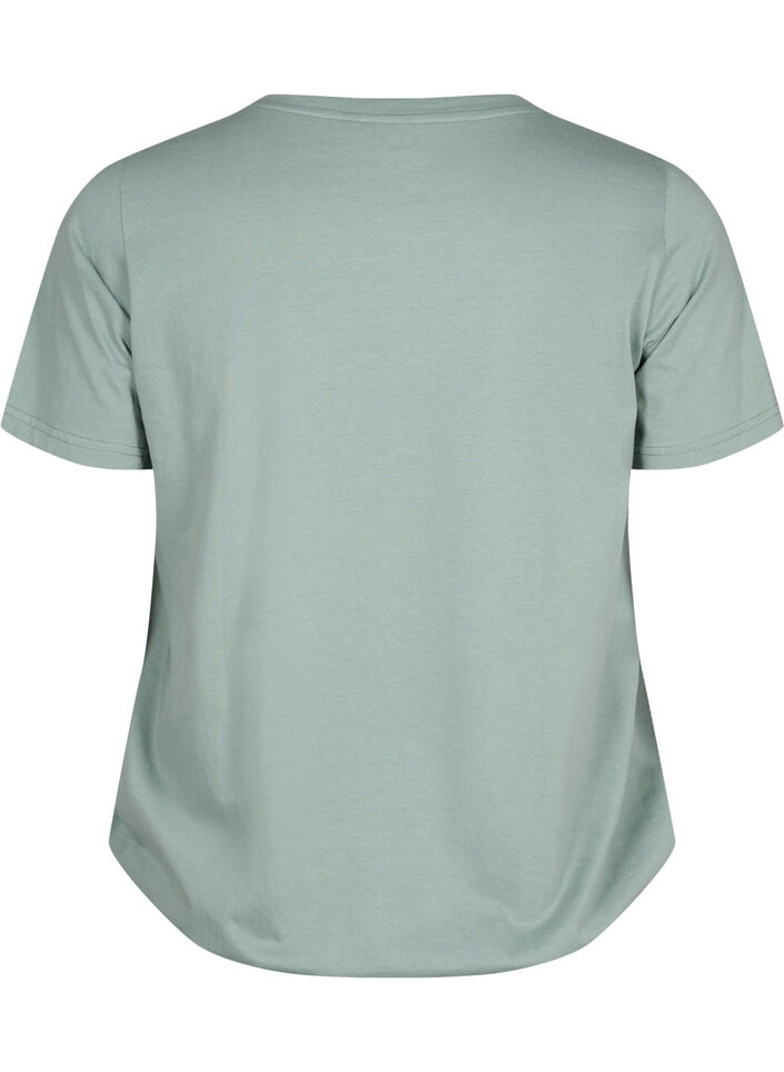 Kortärmad t-shirt i bomull med elastisk kant, Chinois G. W. Live, Packshot image number 1