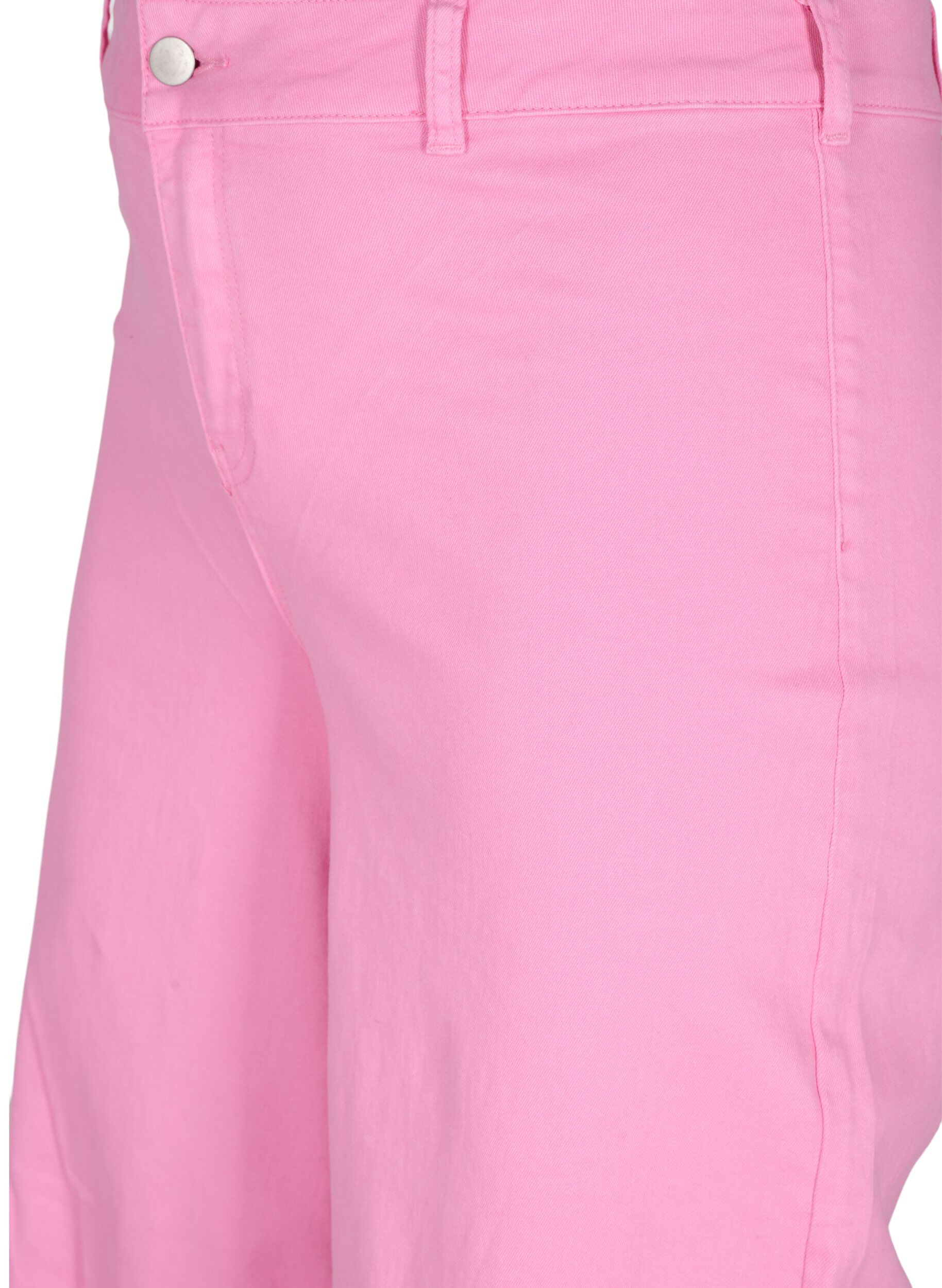 Zizzi Utsv&auml;ngda jeans med h&ouml;g midja, Rosa, Packshot image number 2