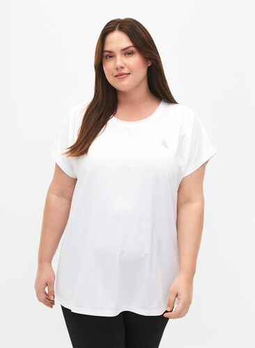 Kortärmad t-shirt för träning, Bright White, Model image number 0
