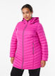 L&auml;ttviktsjacka med fickor och avtagbar huva, Rosa, Model image number 0