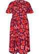Kl&auml;nning med smock och blommigt m&ouml;nster, Lila, Packshot image number 0