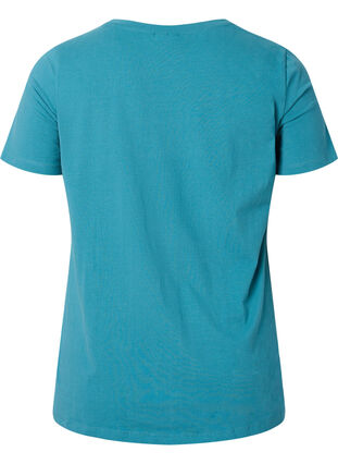 Enfärgad t-shirt i bomull, Brittany Blue, Packshot image number 1