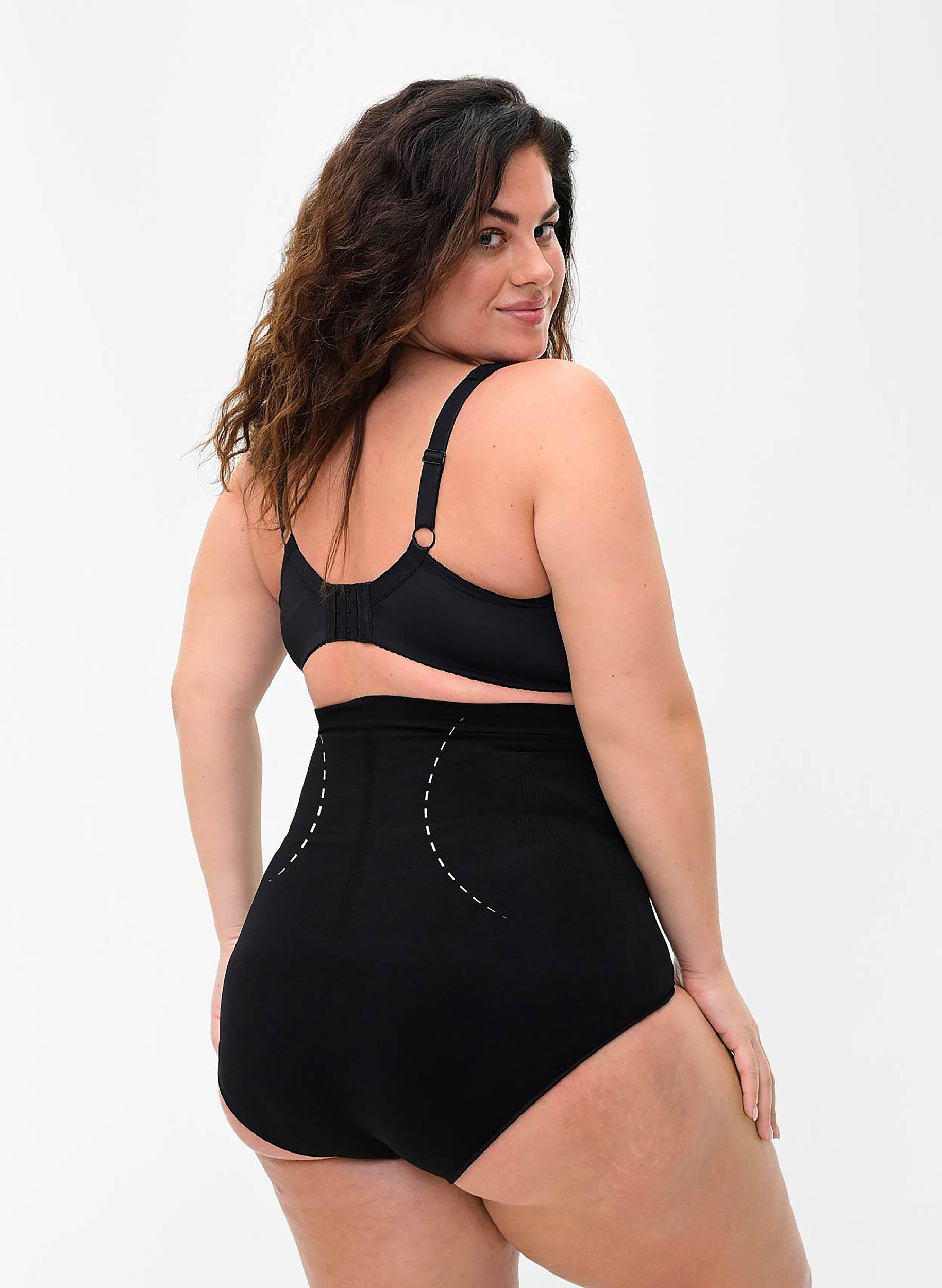 Zizzi Shapewear trosa med h&ouml;g midja, Svart, Model image number 1