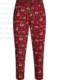 Bomullspyjamasbyxor med tryck, R&ouml;d