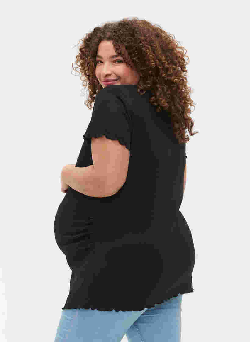 Ribbad t-shirt för gravida, Black, Model image number 1