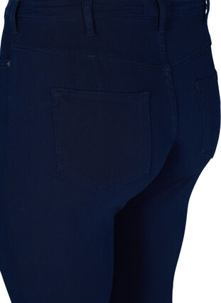 Amy jeans med hög midja och 4-way stretch, Dark blue, Packshot image number 3