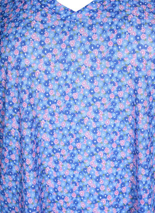 FLASH - V-ringad t-shirt med tryck, Blue Rose Ditsy, Packshot image number 2