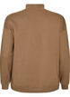 Sweatshirt med h&ouml;g krage och sportigt motiv framtill, Brun, Packshot image number 1
