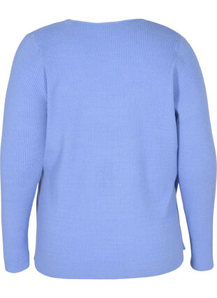 Stickad tröja med omlott, Lavender Lustre, Packshot image number 1
