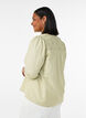 Blus med smock och 3/4-&auml;rmar, Gr&ouml;n, Model image number 2