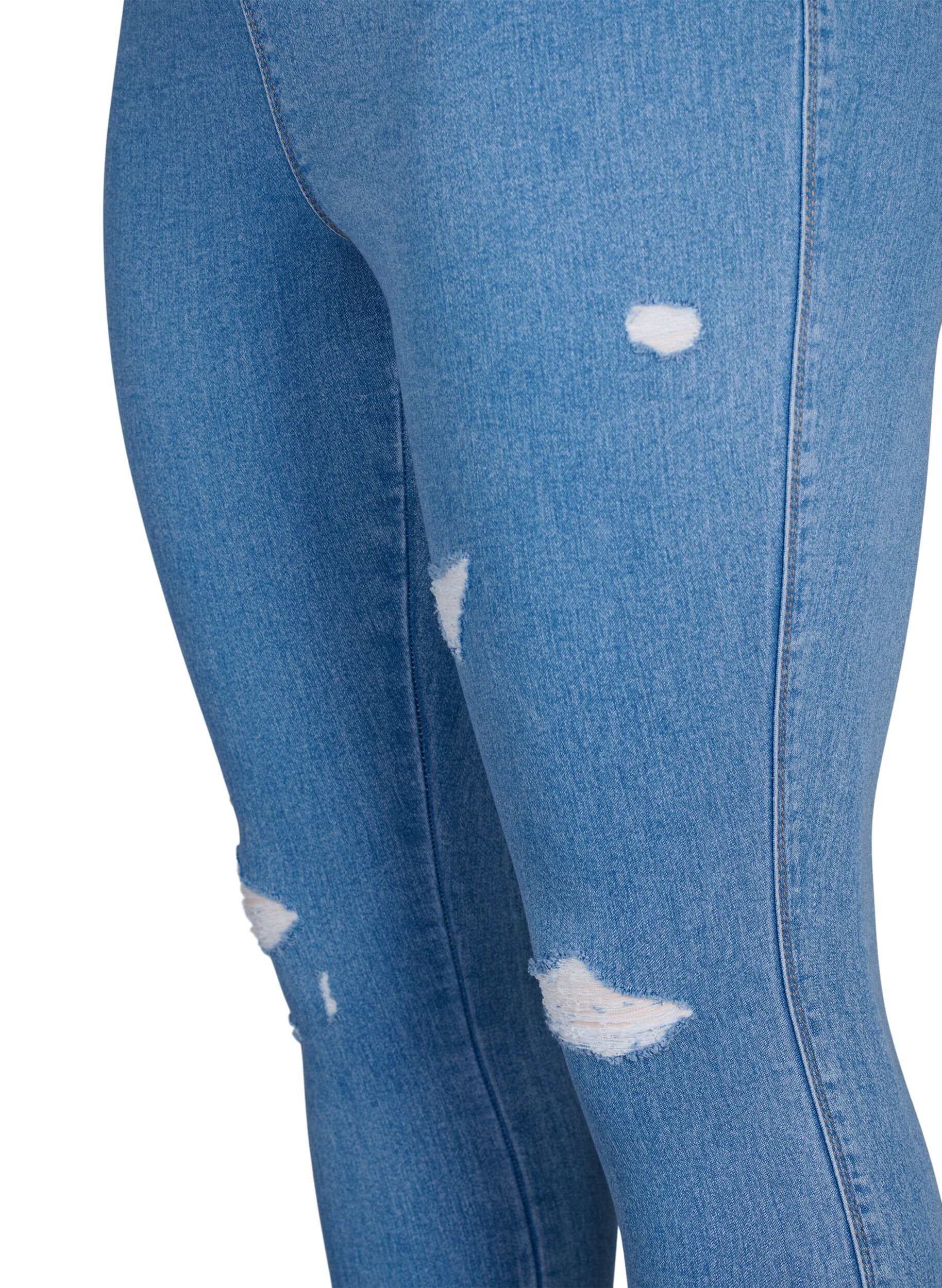 Zizzi Rippade jeggings, Light Blue, Packshot image number 3