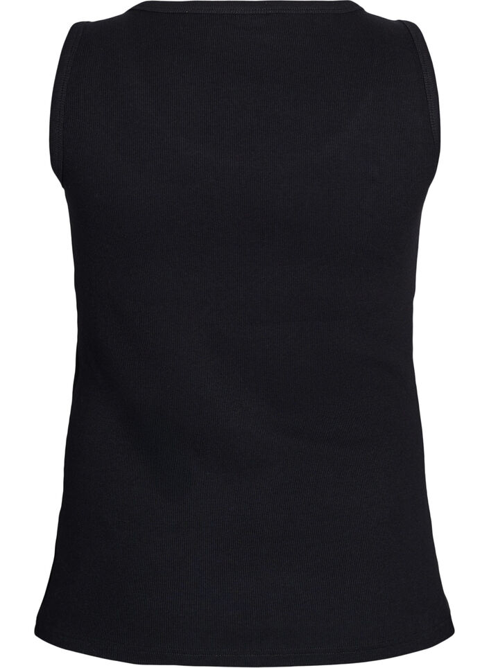 T&aring;tsittande topp med motiv, Svart, Packshot image number 1