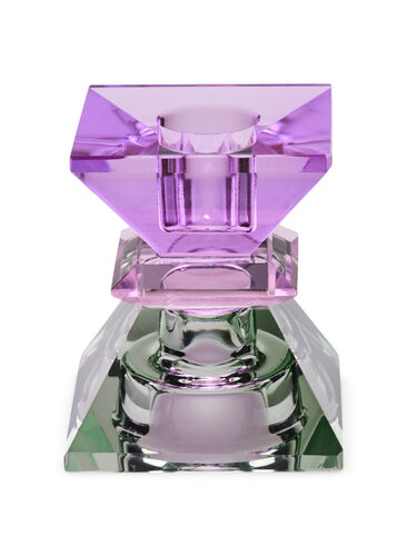 Ljusstake i kristall, Violet/Olive Comb, Packshot image number 0