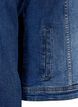 Kort denimjacka i bomull, Blue denim, Packshot image number 3