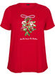 Jul-t-shirt i ekologisk bomull, R&ouml;d, Packshot image number 0