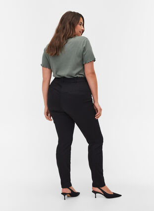 Bea jeans med väldigt hög midja, Black, Model image number 1