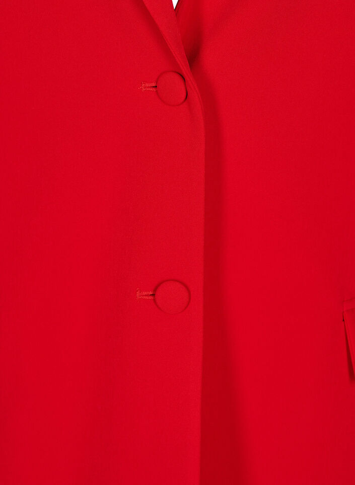 Klassisk kavaj med knappstängning, Röd, Packshot image number 2