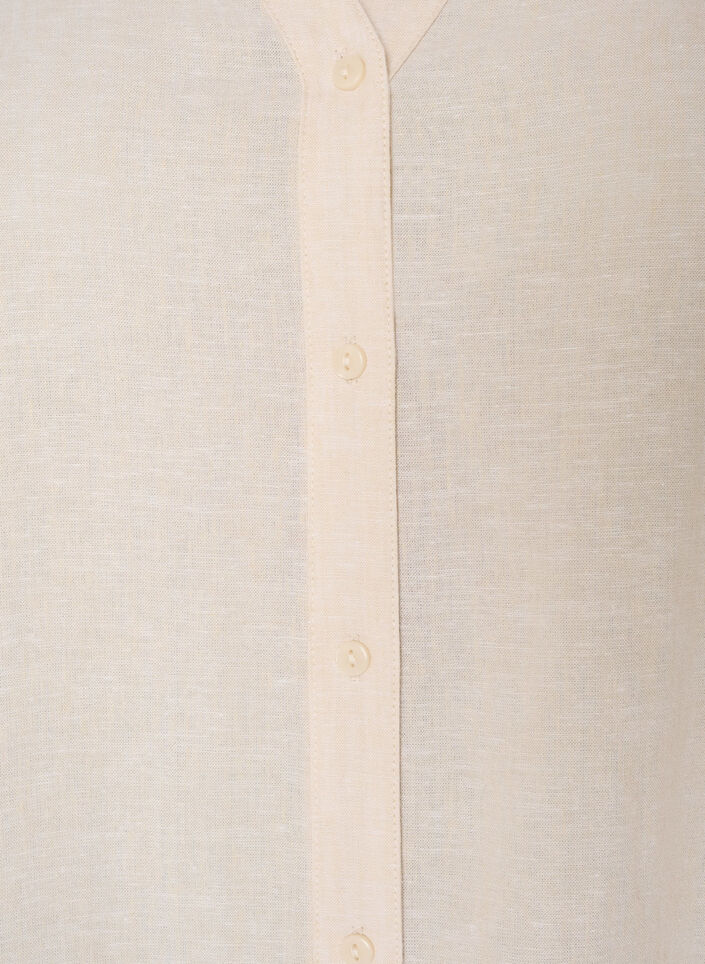 L&aring;ng skjorta i linne och viskos, Beige, Packshot image number 2