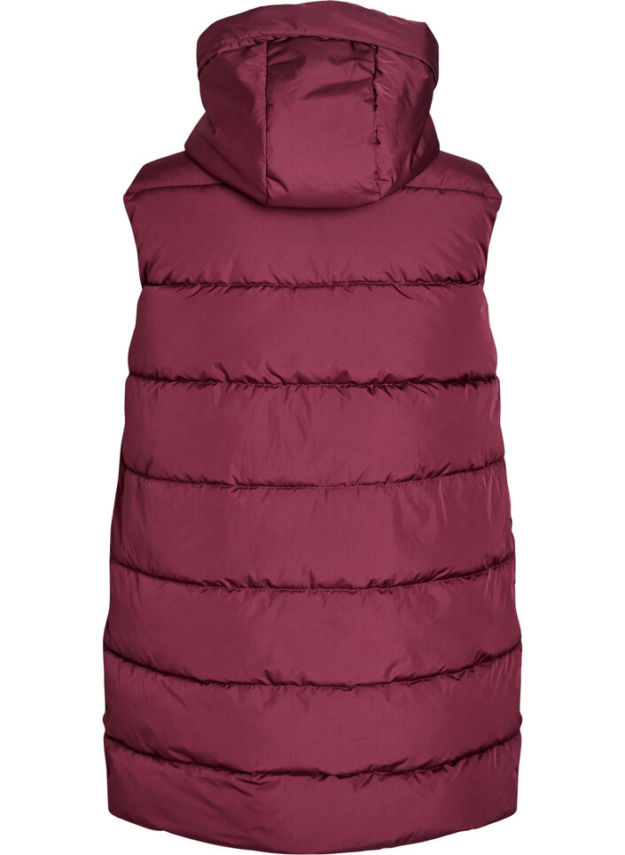 L&aring;ng v&auml;st med huva och fickor, R&ouml;d, Packshot image number 1