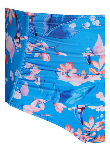 Bikinitrosa med extra hög midja i tryck , Bright Blue Print, Packshot image number 2
