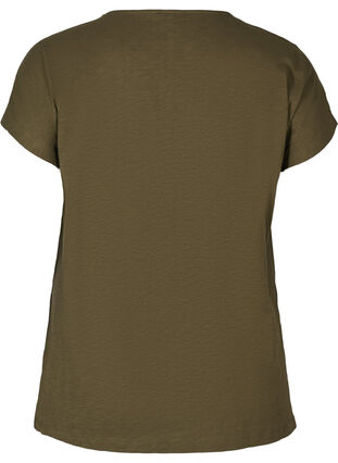 T-shirt med tryck, Ivy green w. White, Packshot image number 1