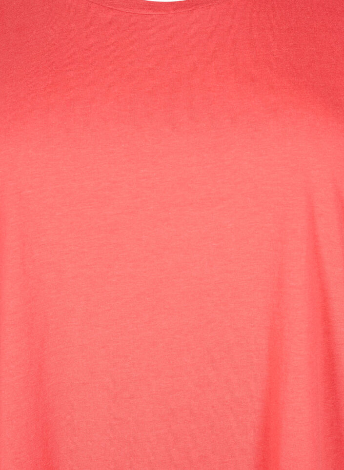 Kort&auml;rmad t-shirt i bomullsblandning, R&ouml;d, Packshot image number 2