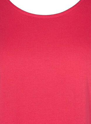 T-shirt i bomullsmix, Raspberry, Packshot image number 2