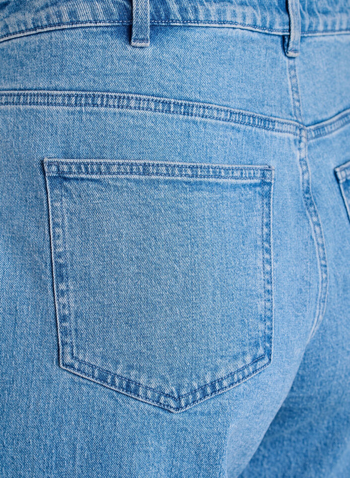 Jeans med vida ben och h&ouml;g midja, Bl&aring;, Packshot