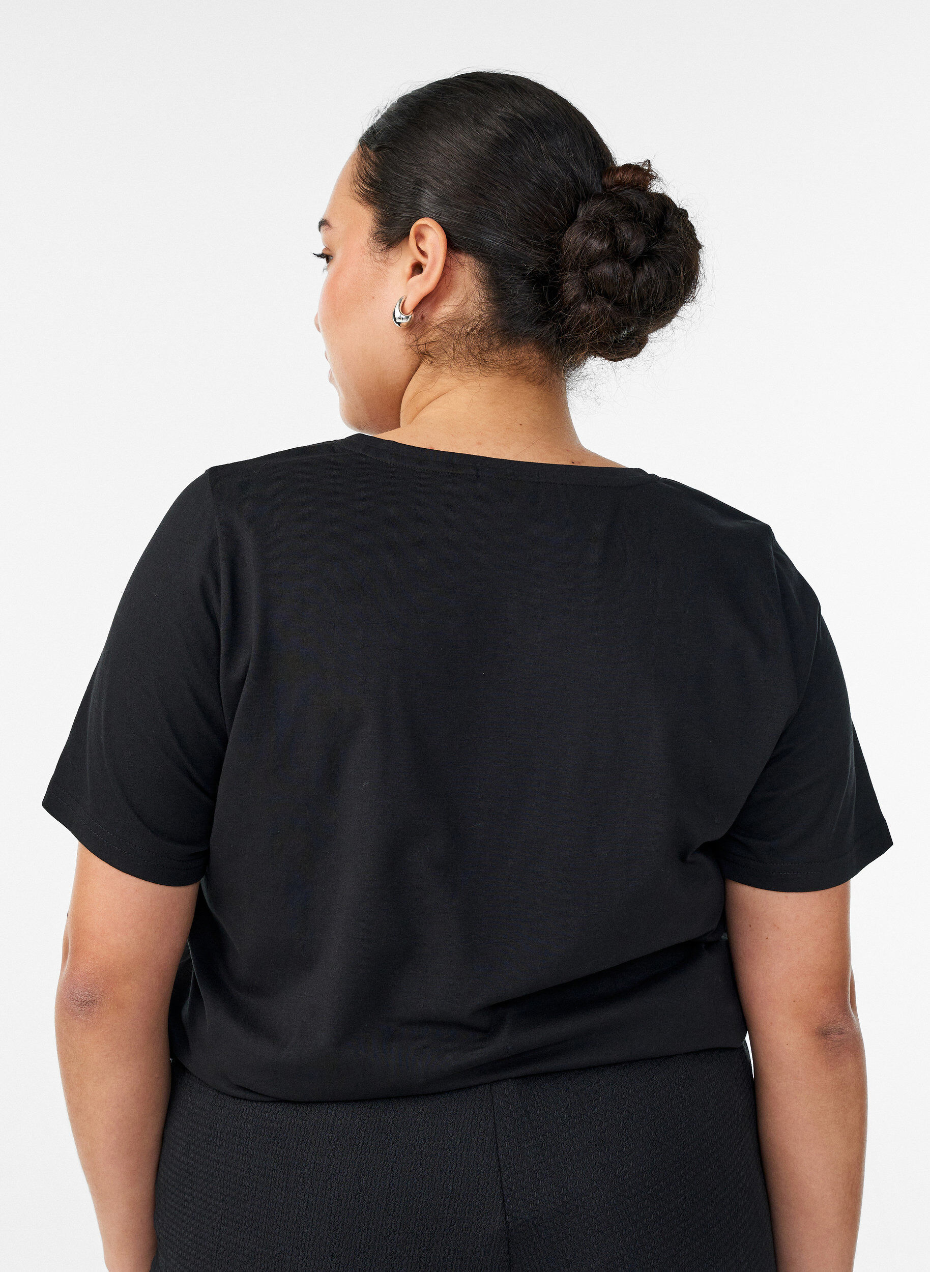 ZizziT-shirt med tryck, Svart, Model image number 2