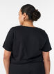 T-shirt med tryck, Svart, Model image number 2