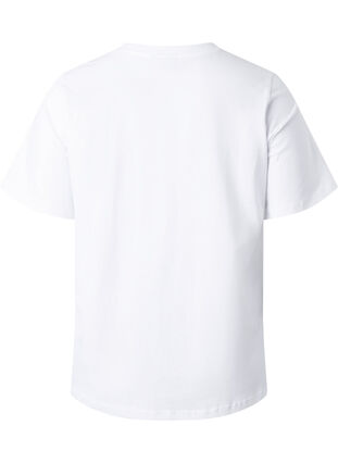 T-shirt i ekologisk bomull med text, White HARMONY, Packshot image number 1