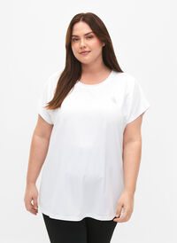 Kortärmad t-shirt för träning, Bright White, Model