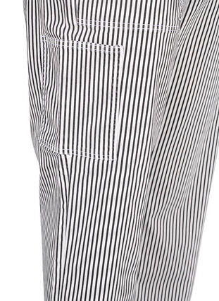 Randiga cargojeans med rak passform, Black White Stripe, Packshot image number 3