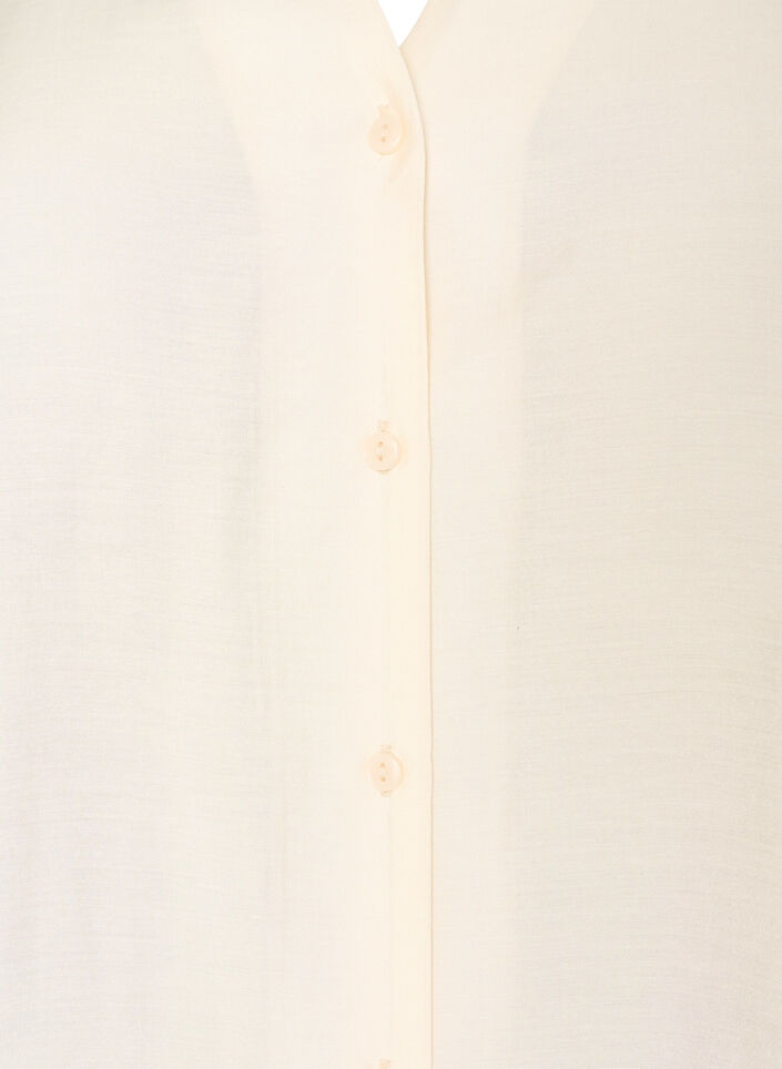 Skjortblus med armb&aring;gsl&aring;nga &auml;rmar och blommiga detaljer, Beige, Packshot