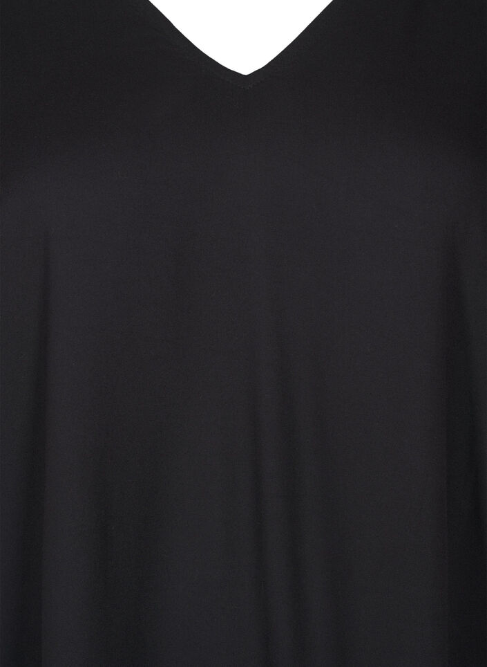 Strandklänning med detaljer i viskos, Svart, Packshot image number 2