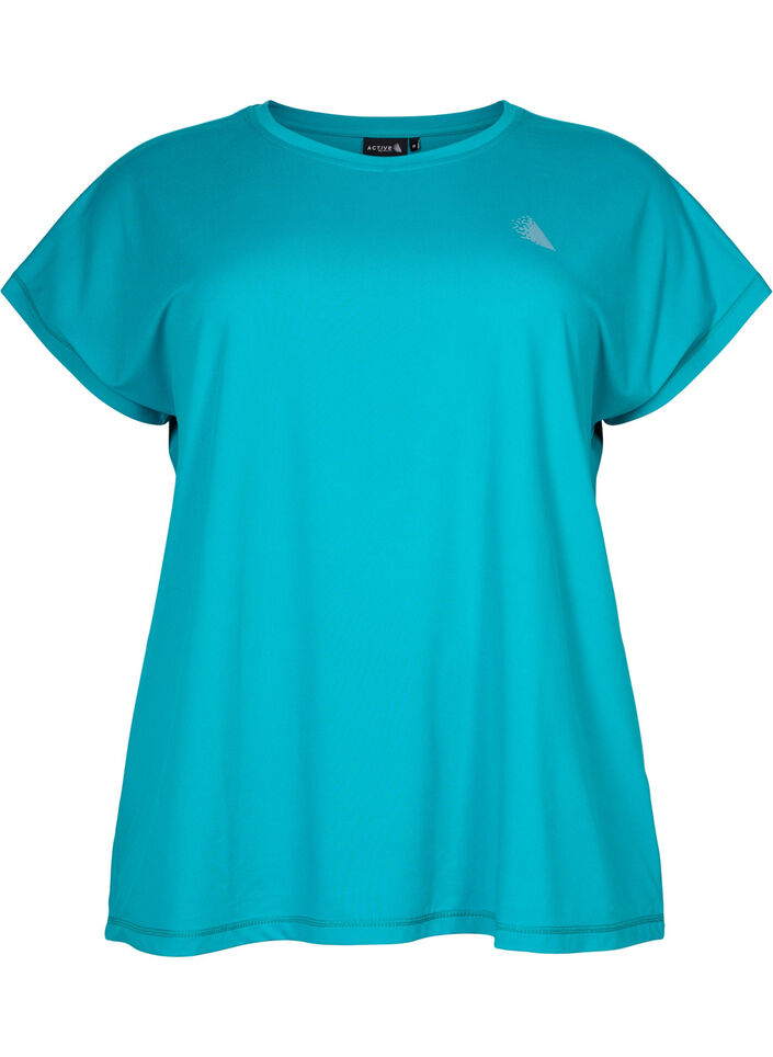 Kortärmad t-shirt för träning, Deep Peacock Blue, Packshot image number 0