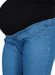 Gravidjeggings med bakfickor, Blue denim, Packshot image number 2
