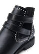 Wide fit - Ankelboots med nitar, Black, Packshot image number 4