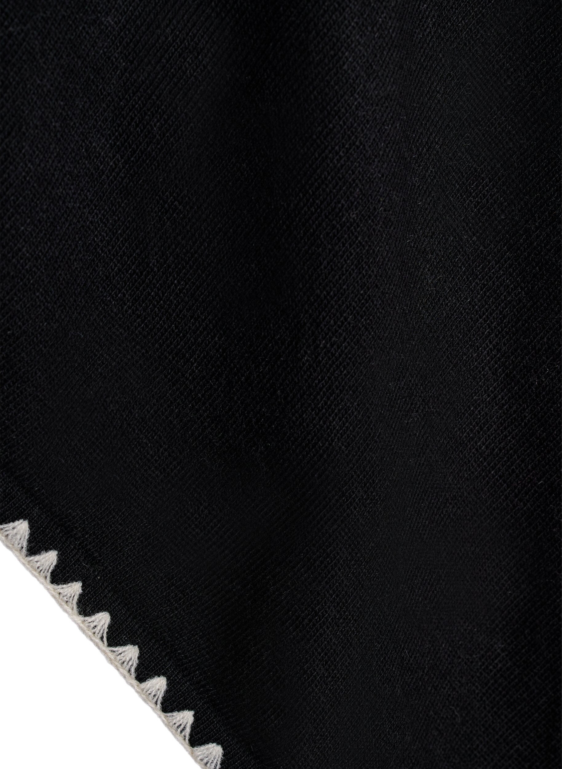 ZizziFin stickad poncho, Svart, Packshot image number 3