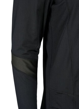 Baselayer blus med fickor och mesh, Black, Packshot image number 3