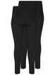 2-pack basic leggings, Svart, Packshot image number 1
