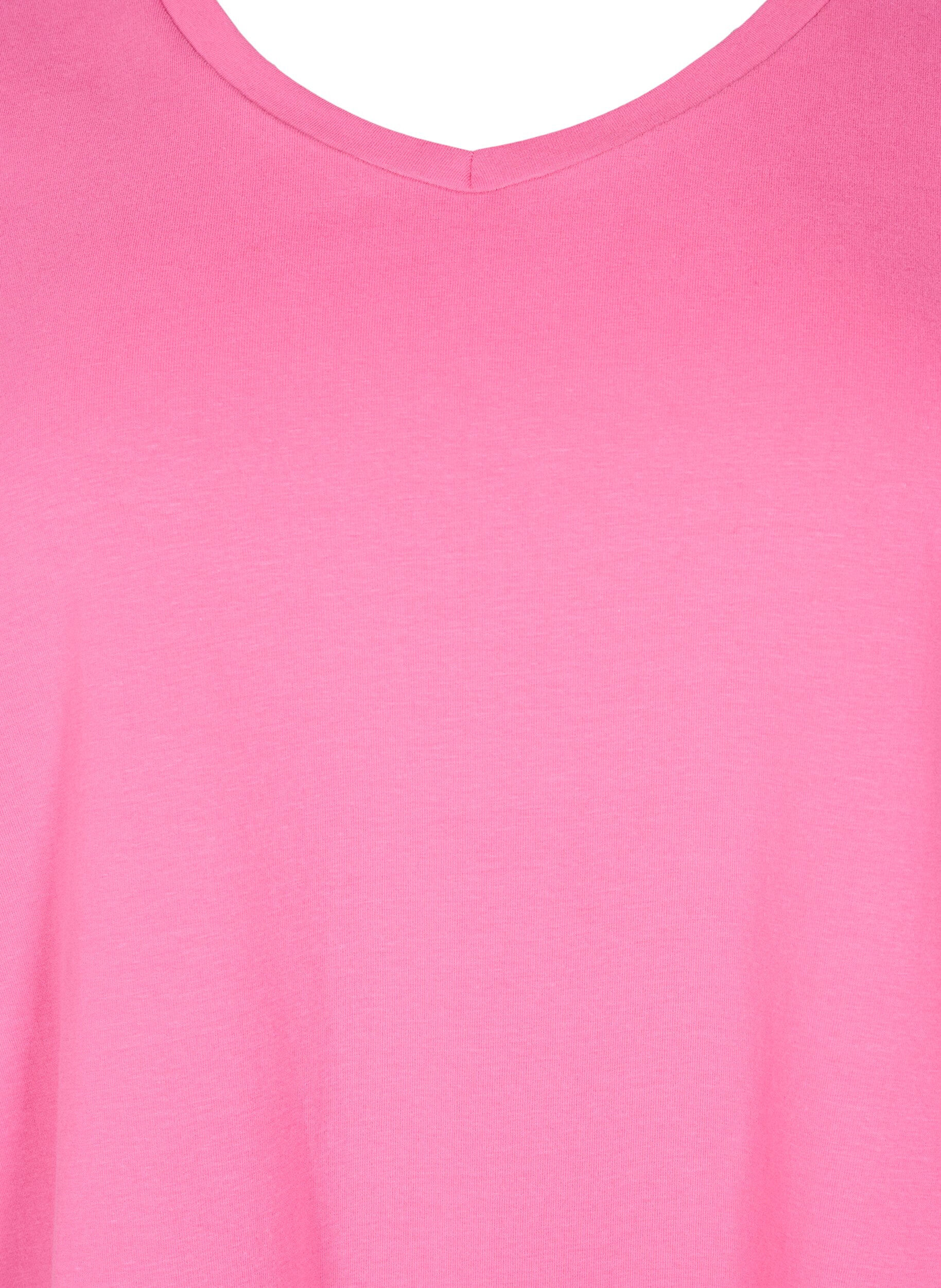 ZizziBas-t-shirt i bomull, Rosa, Packshot image number 2