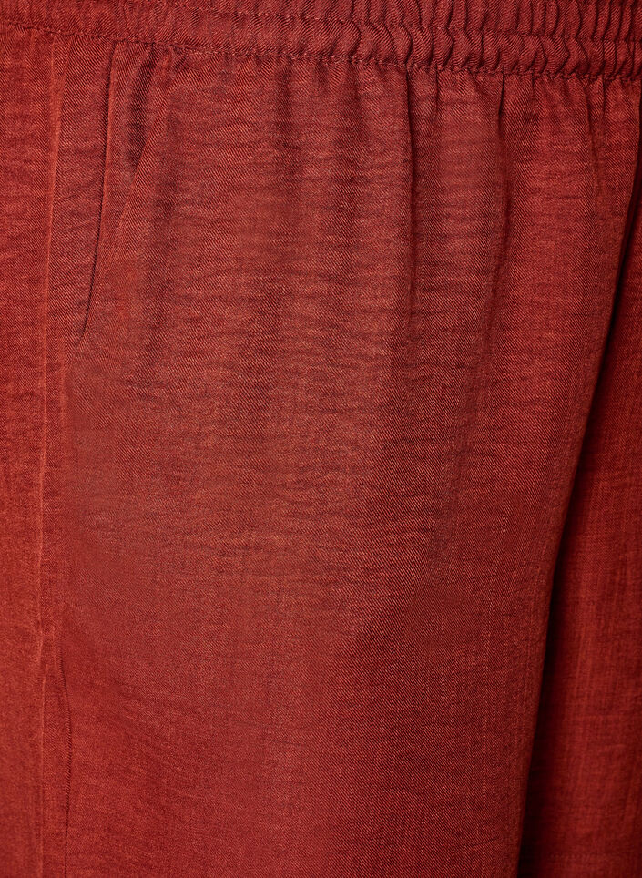 Shorts med fickor och h&ouml;g midja, R&ouml;d, Packshot image number 2
