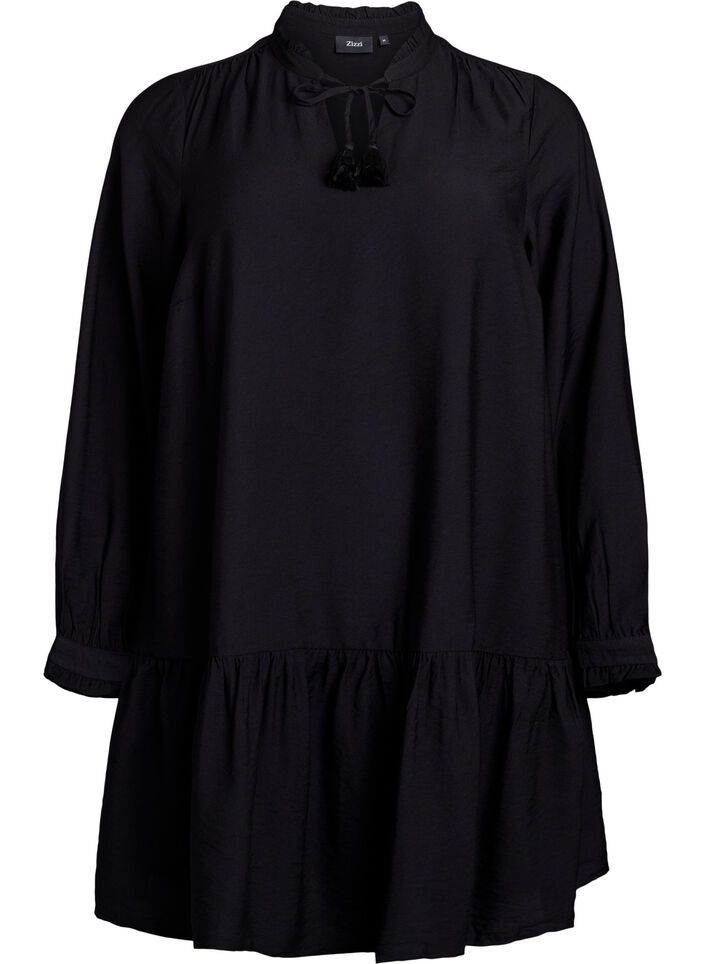 Dam Miniklänning med Volanger Polyester för Fina Tillfällen