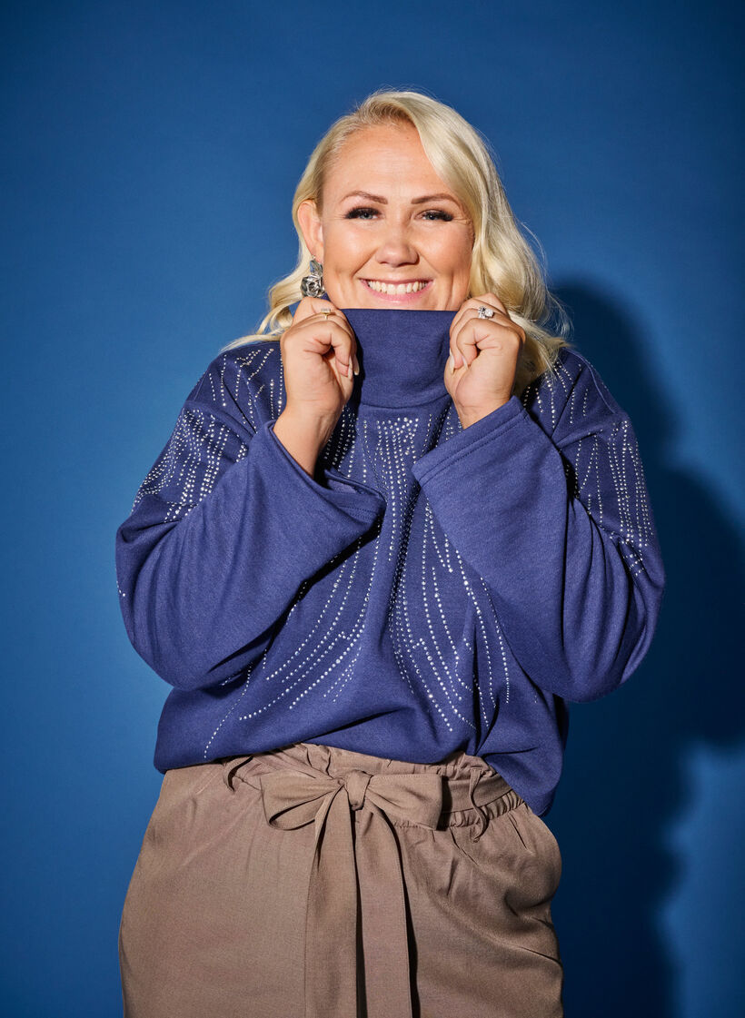 Sweatshirt med hög hals och strass, Naval Academy, Image image number 0