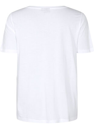 A-linjeskuren t-shirt med korta ärmar, Bright White, Packshot image number 1